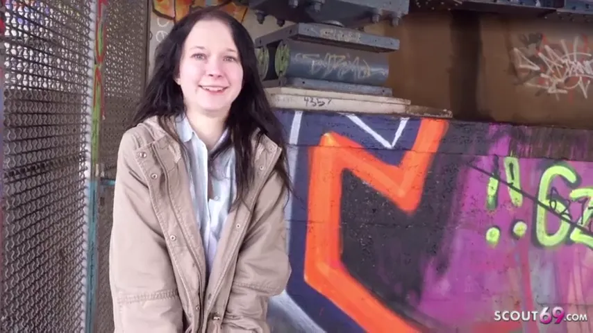 german casting - German Street Casting Pickup with Shy Tiny Girl