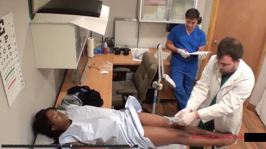 Ebony Hottie Misty Rockwell's Spy Cam Gyno Exam