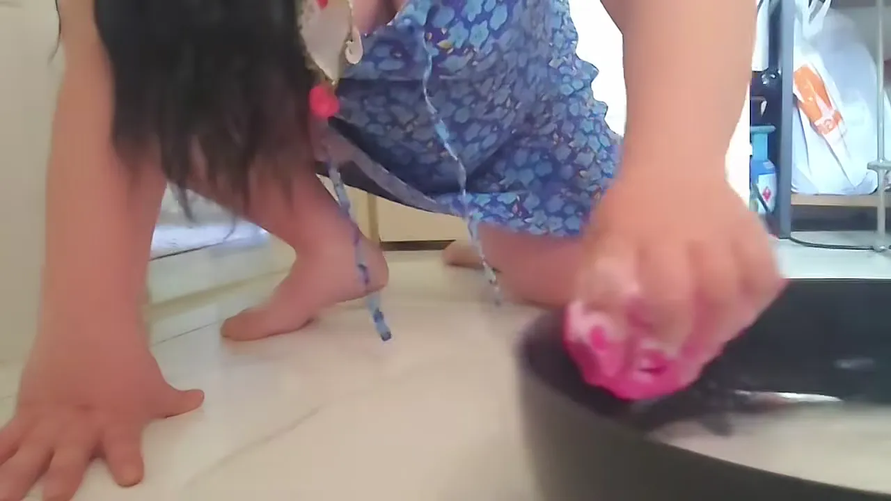 Turkish - Stepsister Caught Cleaning In Her Panties